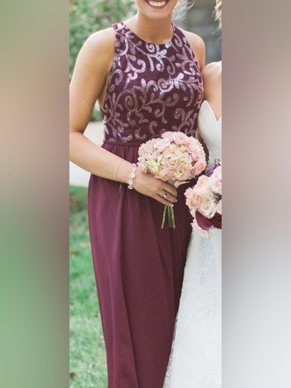 Sleeveless Burgundy Dress